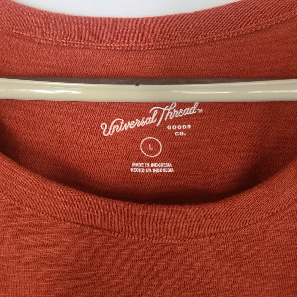 Universal Thread Rust Red Ruffle Tank Midi Dress Cotton L - Picture 2 of 7